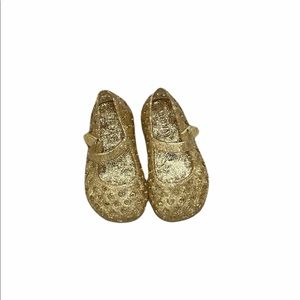 Old navy sparkly gold jelly shoes size 12-18 months